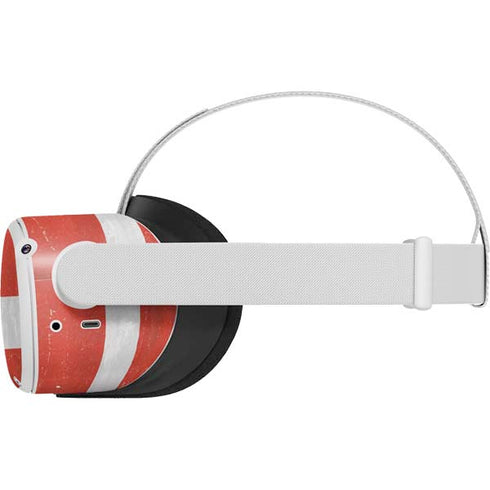 Denmark Flag Distressed Oculus Quest 2 Skin